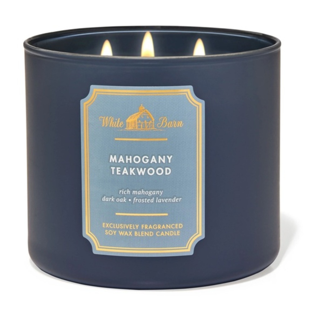 White Barn Mahogany Teakwood 3 Wick Candle